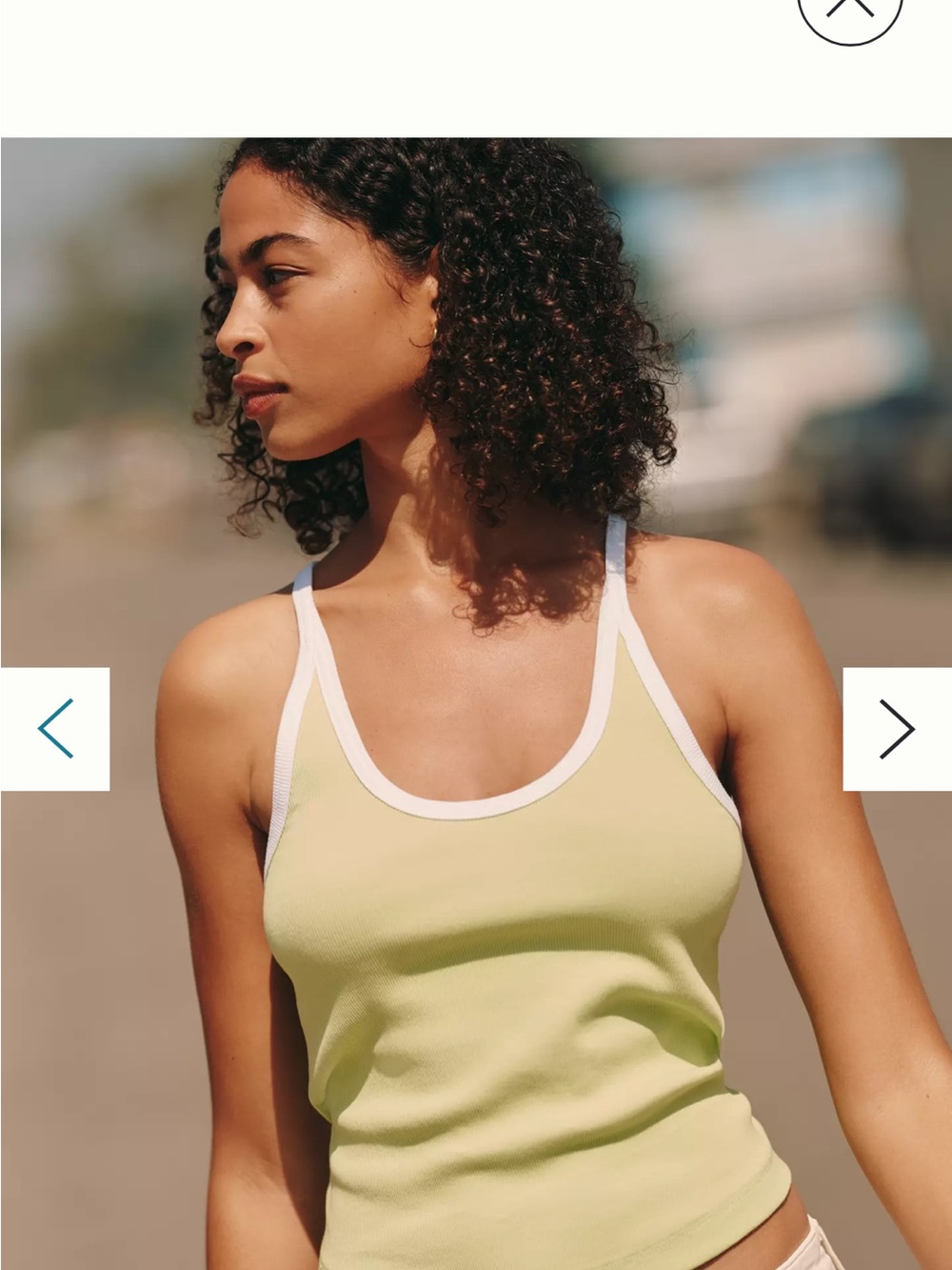 Anthropologie Pilcro Sunsette Ribbed Strappy Tank